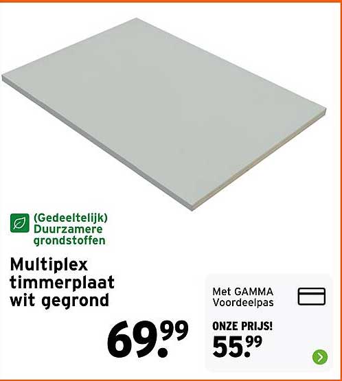 Multiplex timmerplaat wit gegrond