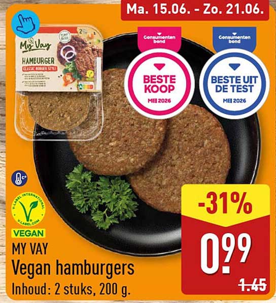 MY WAY Vegan hamburgers