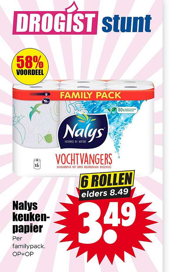 Nalys keukenpapier 6 rollen elders 8.49
