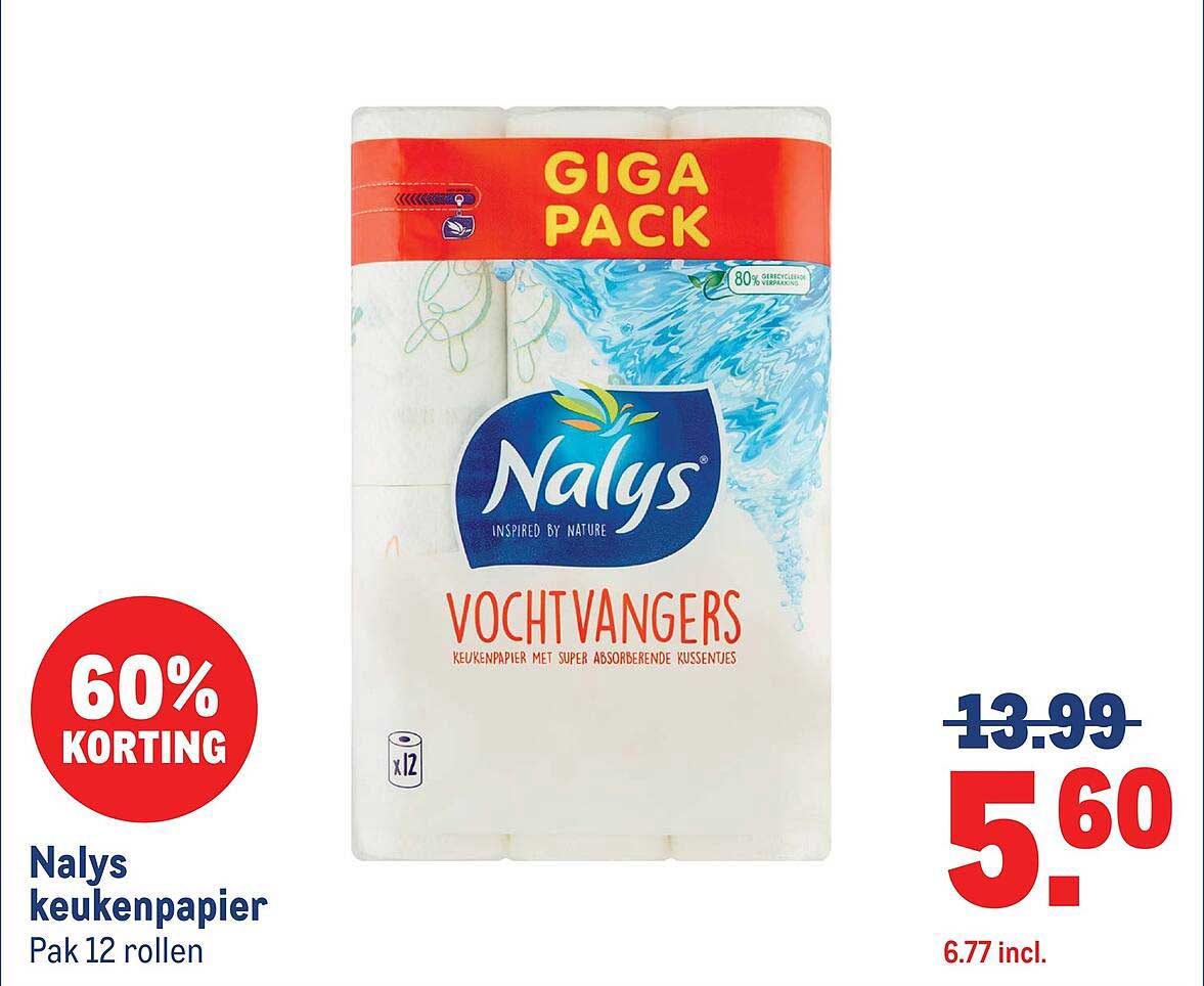 Nalys keukenpapier Pak 12 rollen