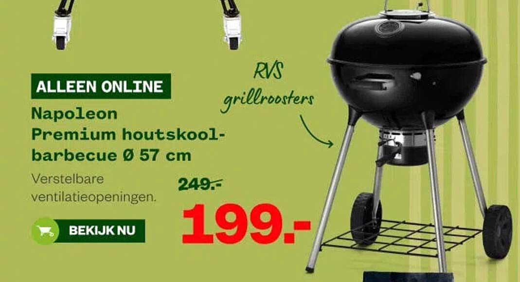 Napoleon Premium houtskool-barbecue Ø 57 cm