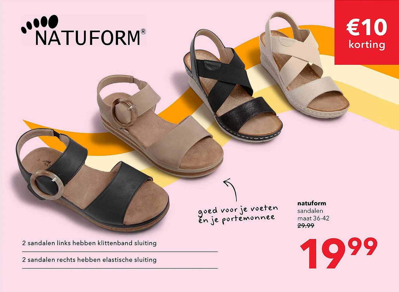 natuform sandalen maat 36-42