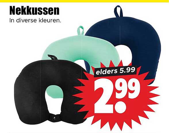Nekkussen In diverse kleuren.