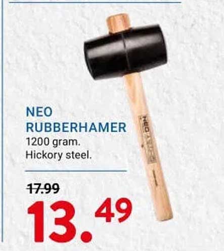 NEO RUBBERHAMER 1200 gram. Hickory steel.