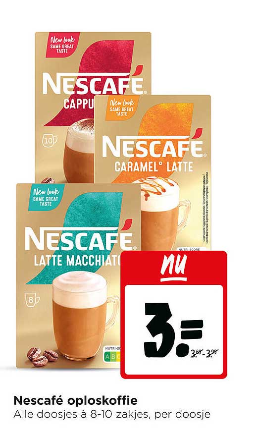 Nescafé oploskoffie Alle doosjes à 8-10 zakjes, per doosje