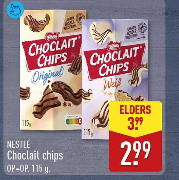 NESTLÉ Chocolait chips OP=OP. 115 g.