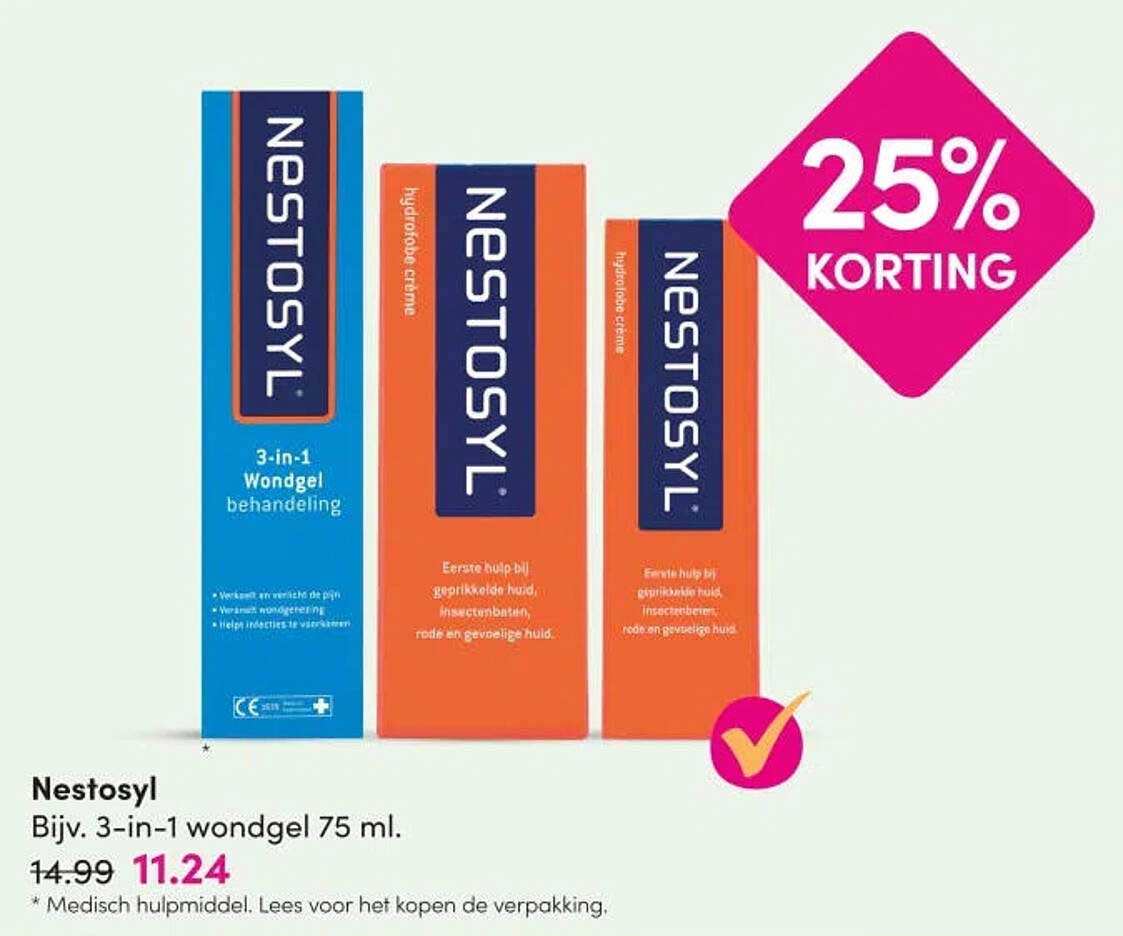 Nestosyl Bijv. 3-in-1 wondgel 75 ml. 25% KORTING