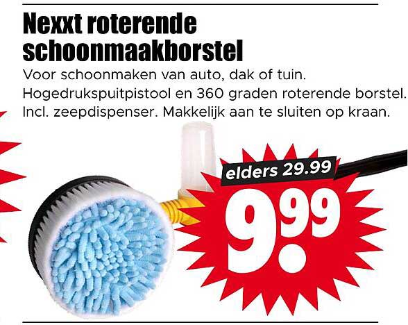 Nexxt roterende schoonmaakborstel