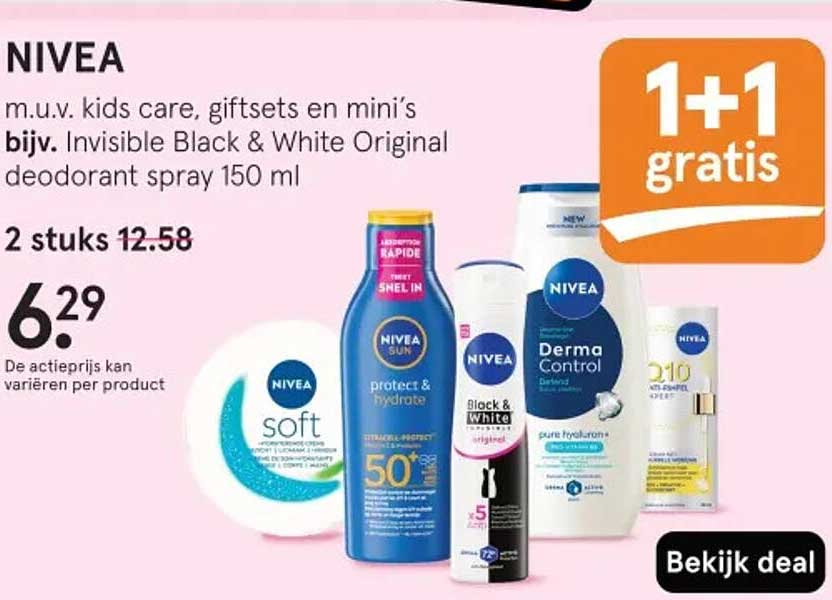 NIVEA 1+1 gratis