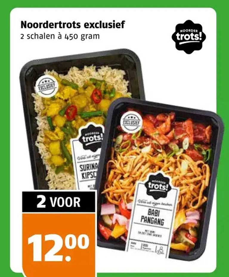 Noordertrots exclusief 2 schalen à 450 gram
