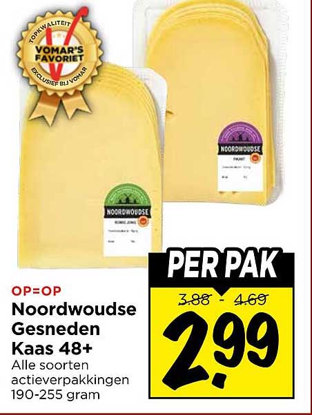 Noordwoudse Gesneden Kaas 48+