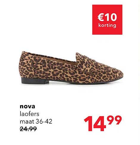 nova loafers maat 36-42 €10 korting