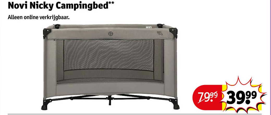 Novi Nicky Campingbed** Alleen online verkrijgbaar.