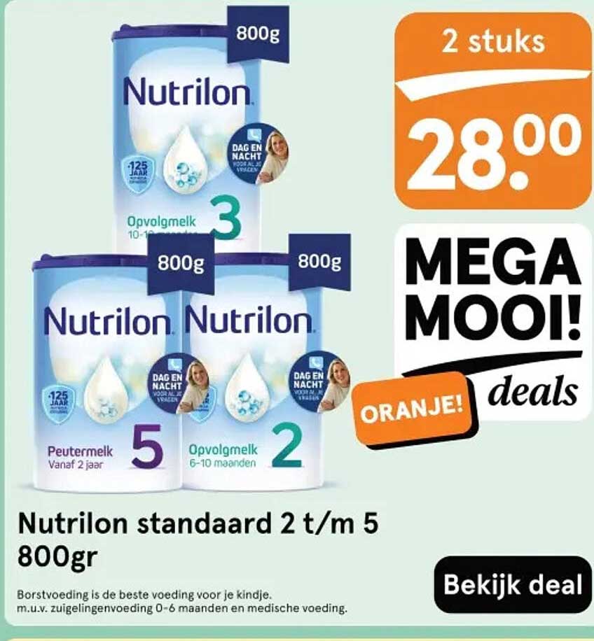 Nutrilon standaard 2 t/m 5 800gr