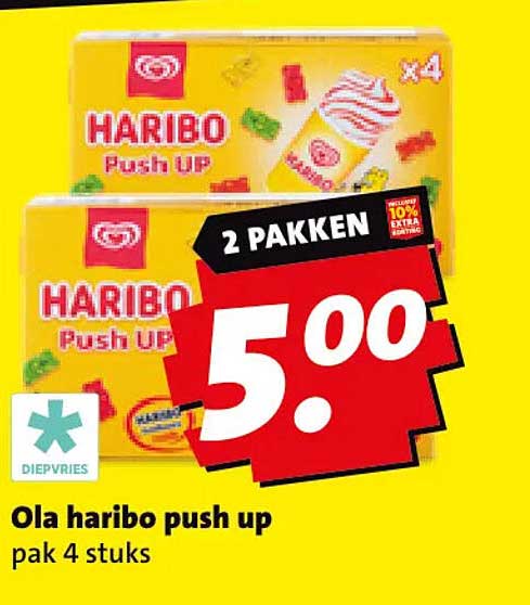 Ola haribo push up pak 4 stuks 2 pakken