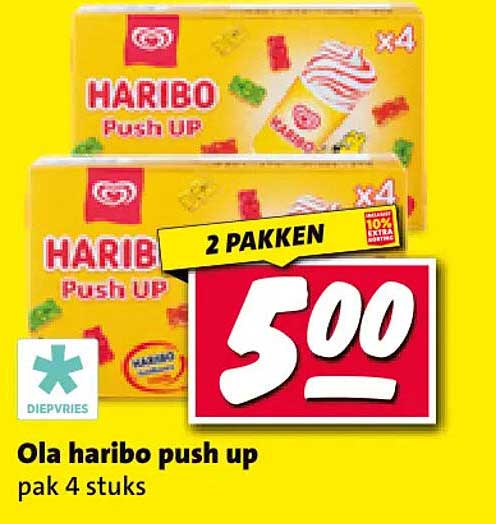 Ola haribo push up pak 4 stuks 2 pakken