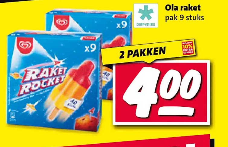 Ola raket pak 9 stuks 2 pakken