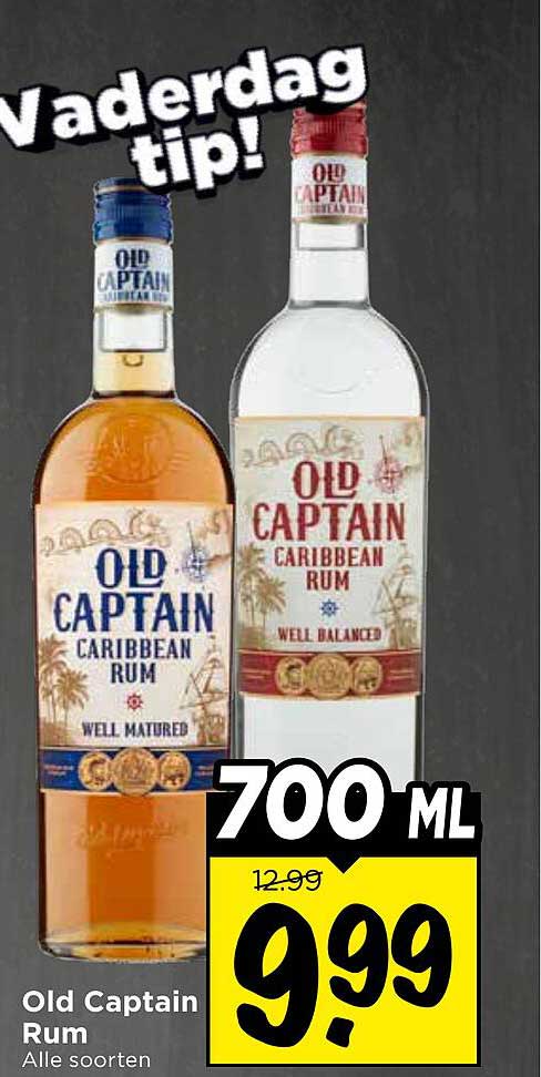 Old Captain Rum Alle soorten 700 ml