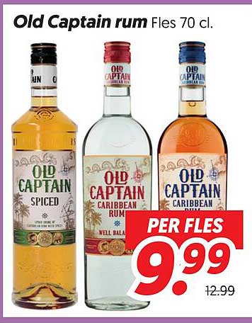Old Captain rum Fles 70 cl.