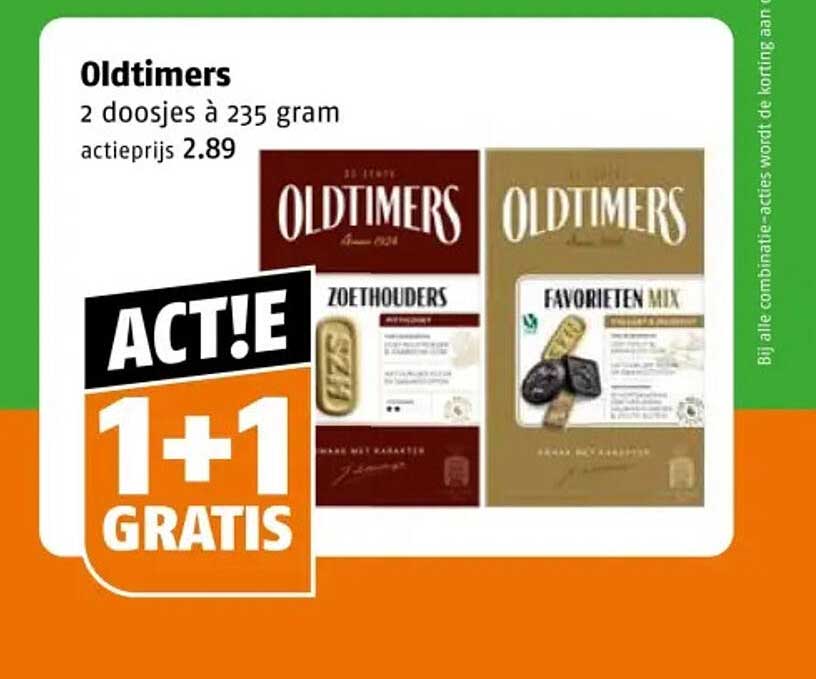 Oldtimers 2 doosjes à 235 gram 1+1 gratis