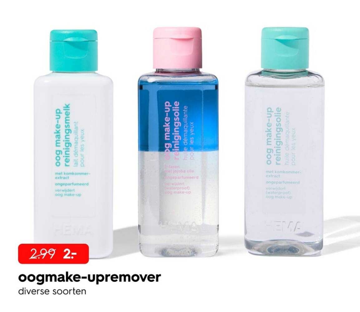 oogmake-upremover diverse soorten