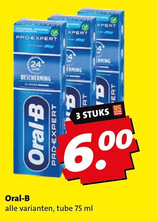 Oral-B alle varianten, tube 75 ml 3 STUKS