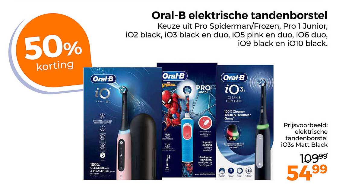 Oral-B elektrische tandenborstel 50% korting