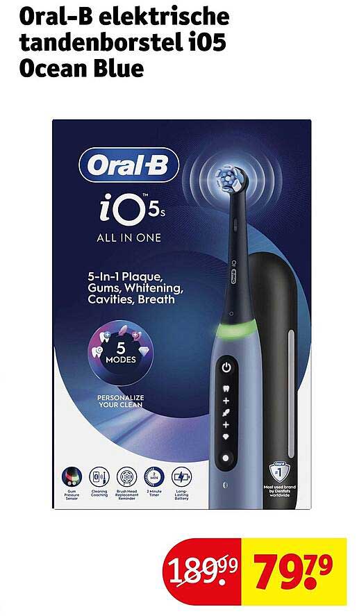 Oral-B elektrische tandenborstel iO5 Ocean Blue