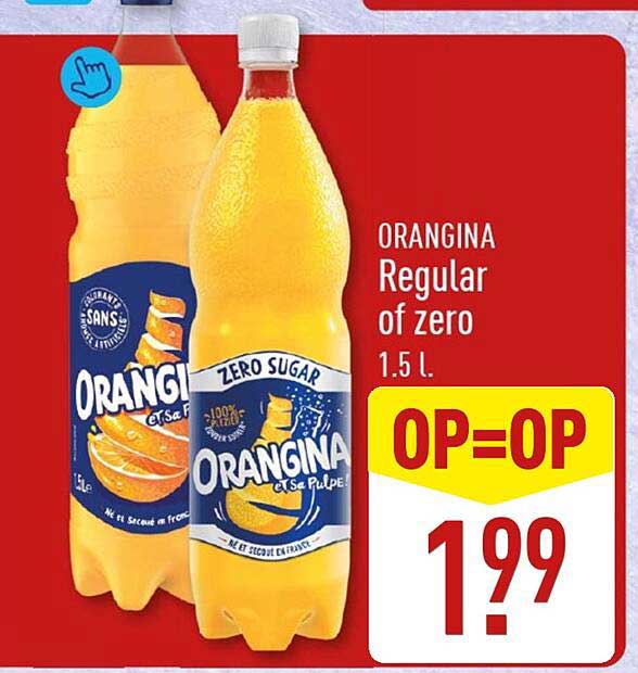 ORANGINA Regular of zero 1.5 l. OP=OP
