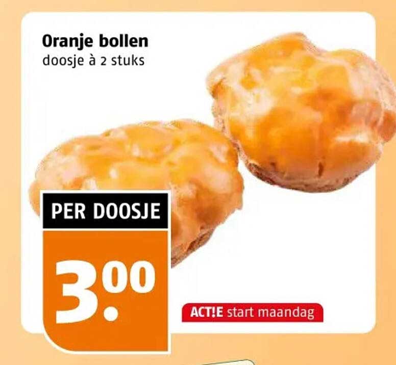 Oranje bollen doosje à 2 stuks