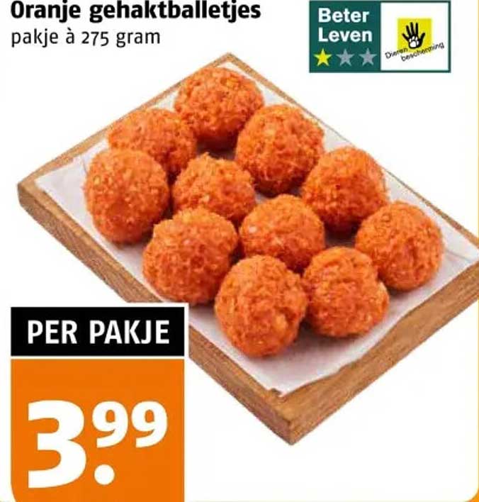 Oranje gehaktballetjes