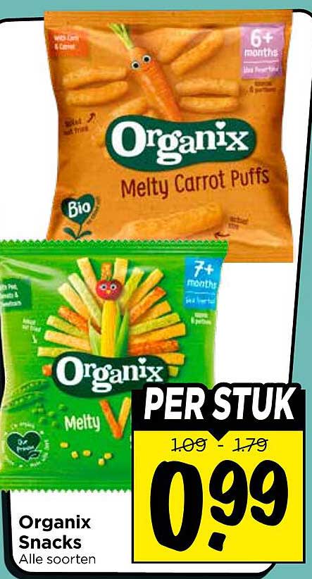 Organix Snacks Alle soorten PER STUK