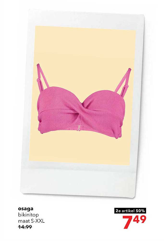 osaga bikinitop maat S-XXL 2e artikel 50%