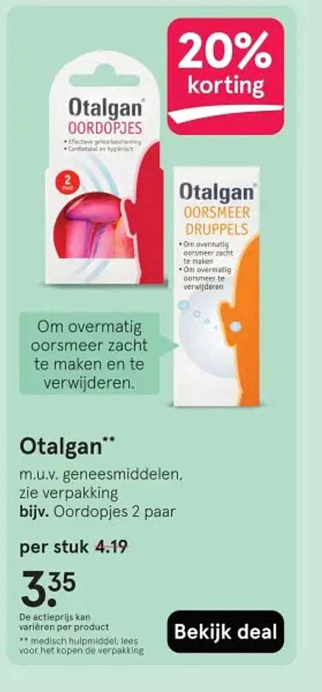 Otalgan 20% korting