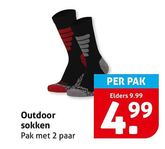Outdoor sokken Pak met 2 paar