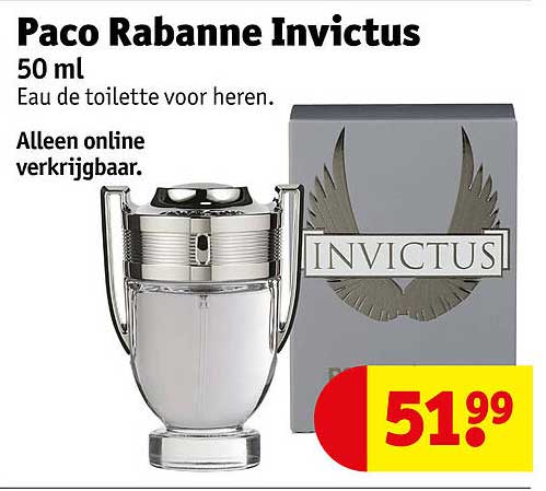 Paco Rabanne Invictus 50 ml Alleen online verkrijgbaar.