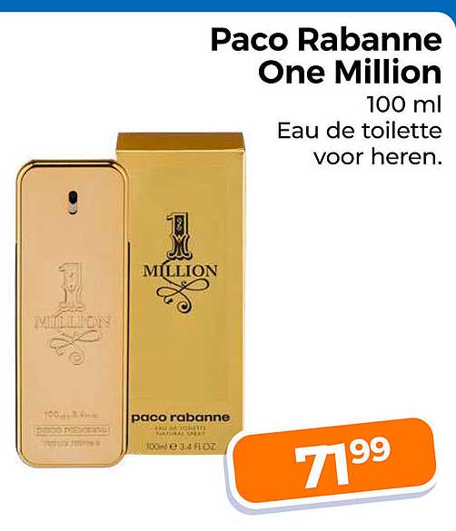Paco Rabanne One Million 100 ml Eau de toilette voor heren