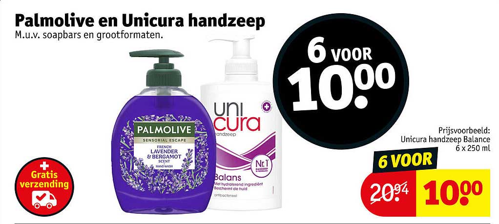 Palmolive en Unicura handzeep