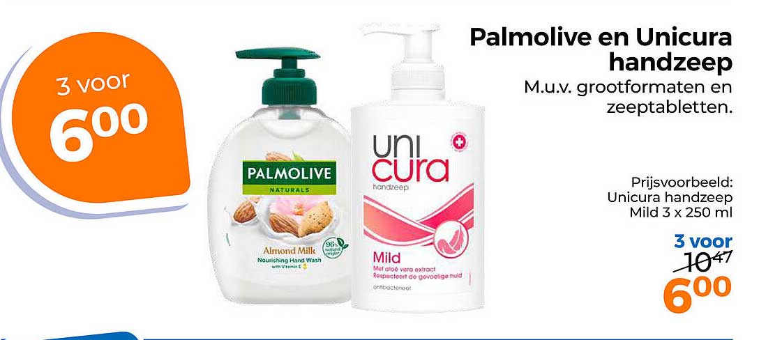 Palmolive en Unicura handzeep