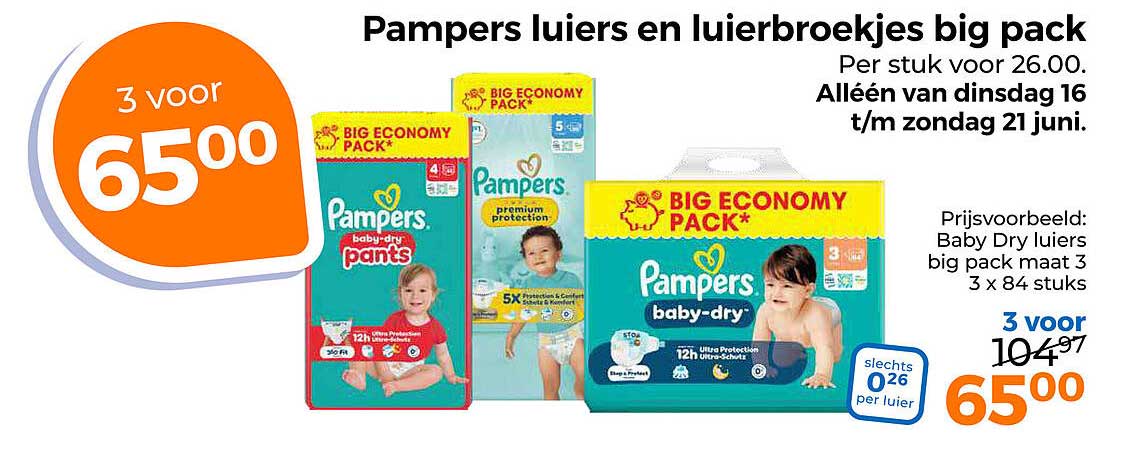 Pampers luiers en luierbroekjes big pack