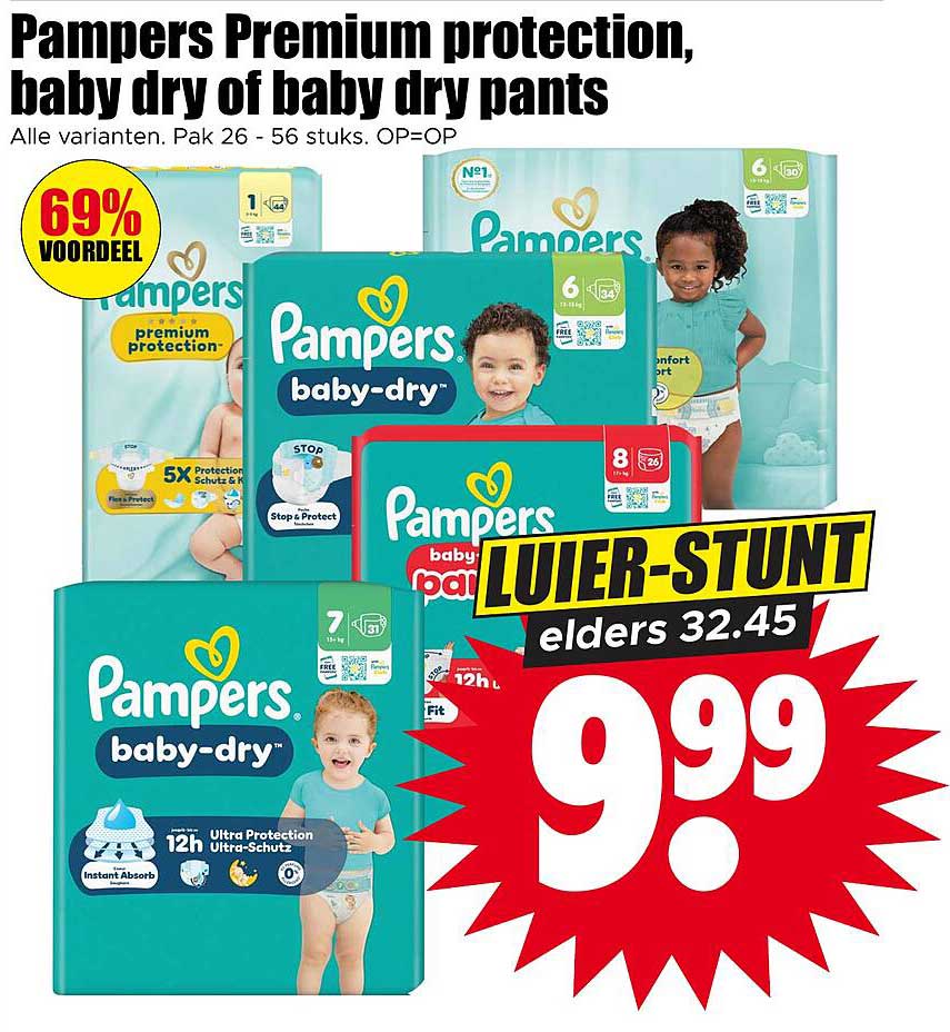 Pampers Premium protection, baby dry of baby dry pants