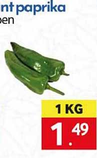 Paprika groen