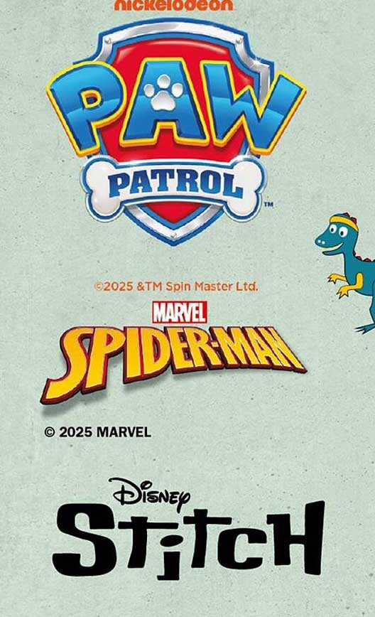 PAW Patrol Marvel Spider-Man Disney Stitch