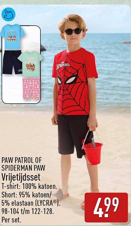 PAW PATROL OF SPIDERMAN PAW Vrijetijdsset