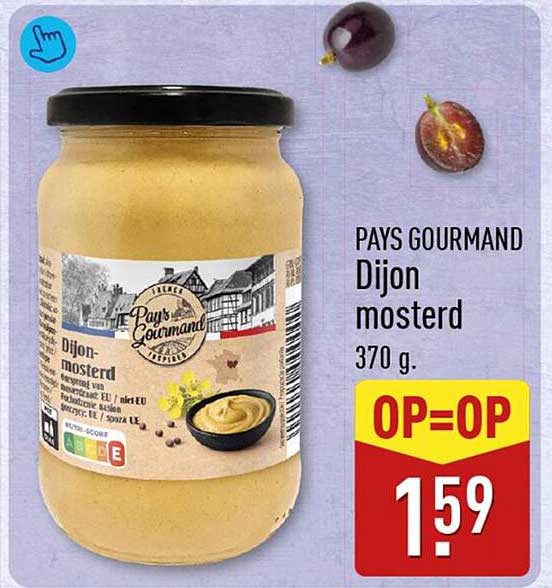 PAYS GOURMAND Dijon mosterd 370 g OP=OP