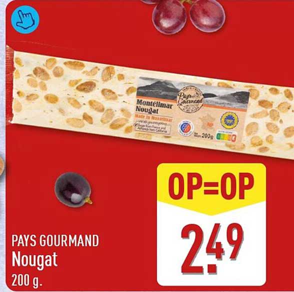 PAYS GOURMAND Nougat 200 g. OP=OP