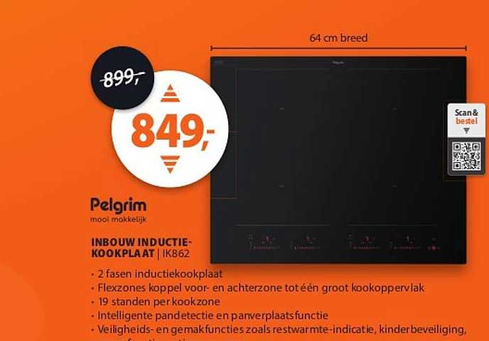 Pelgrim INBOUW INDUCTIE-KOOKPLAAT | IK862