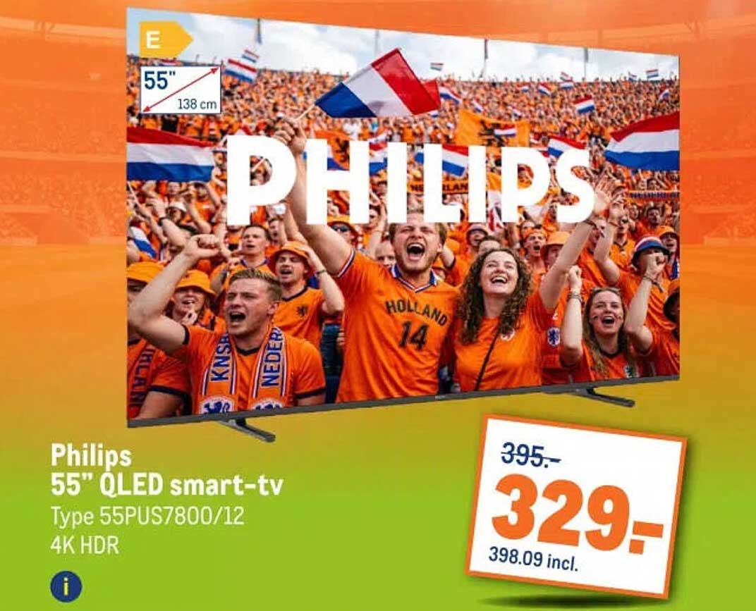 Philips 55" QLED smart-tv Type 55PUS7800/12 4K HDR
