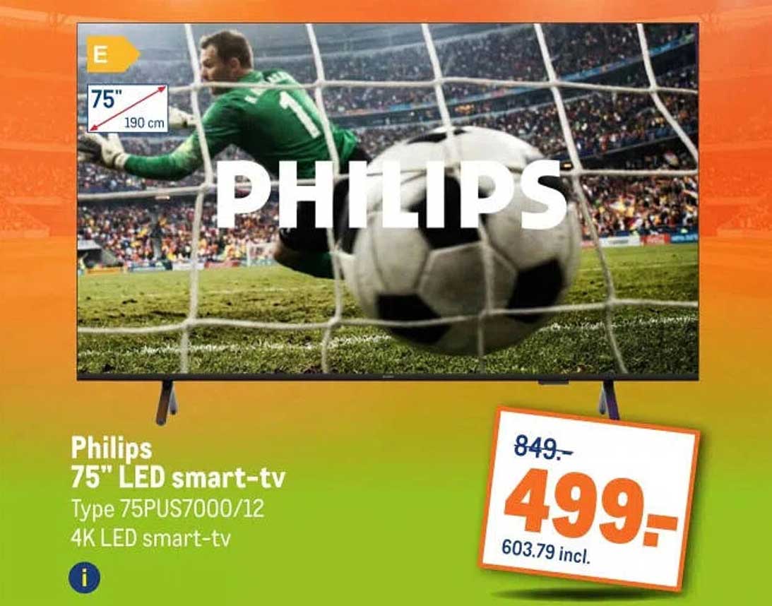 Philips 75" LED smart-tv Type 75PUS7000/12 4K LED smart-tv