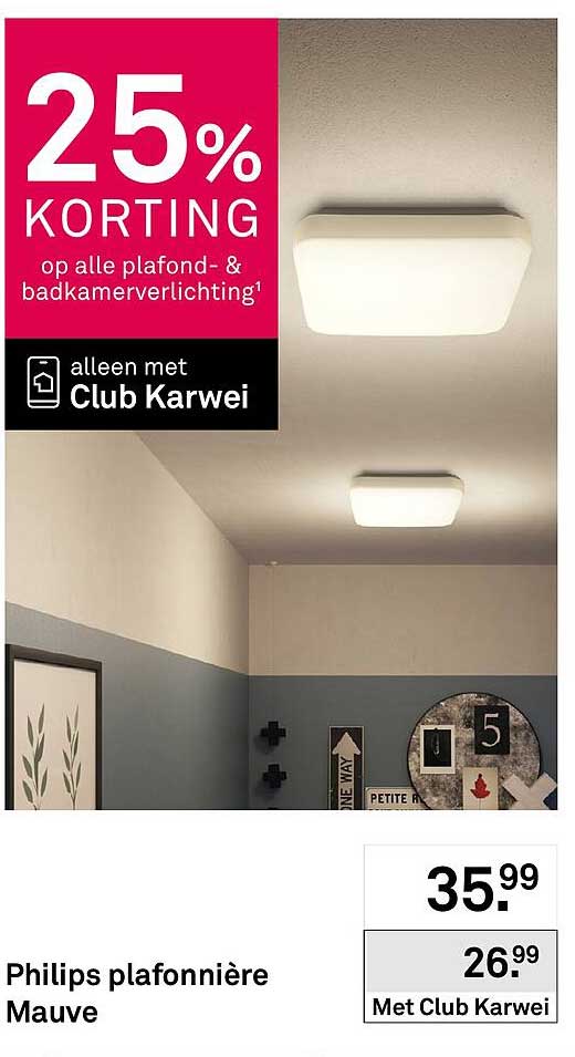 Philips plafonnière Mauve